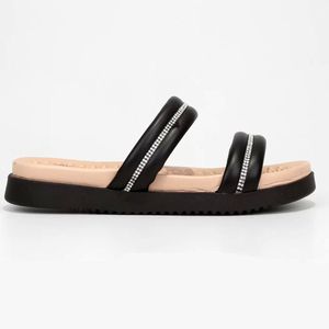 Tamanco Modare Ultraconforto Reflex Sense Brilho Feminino Preto