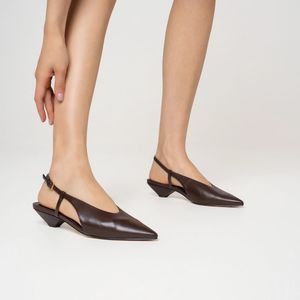 Scarpin Slingback Carrano Feminino Marrom