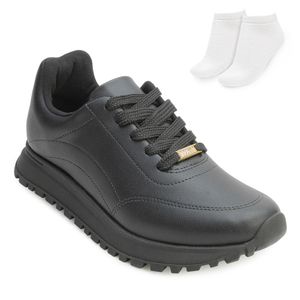 Tênis Jogging Vizzano e Meia Feminino Preto