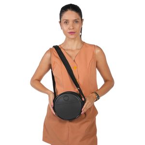 Bolsa Tiracolo Moleca Circle Preta