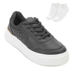 Tênis Casual Kolosh Preto e Meia Feminino Preto