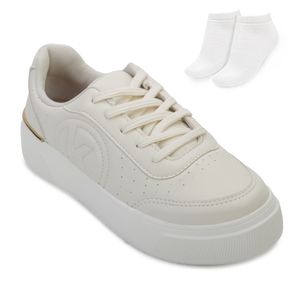 Tênis Casual Kolosh Casual e Meia Feminino Bege