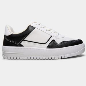 Tênis Casual Vizzano Feminino Off White e Preto