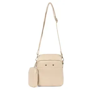 Bolsa Gash Shoulder Bag + Porta Documentos Feminina Marfim