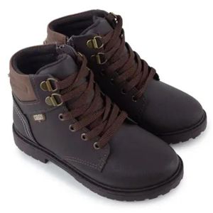 Bota Infantil Klin Rock Menino Preto e Marrom