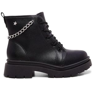 Bota Coturno Infantil Molekinha Corrente Menina Preto