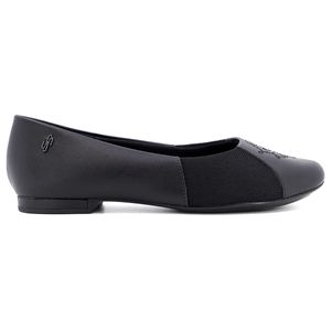 Sapatilha Couro Usaflex Bordada Joanete Feminino Preto