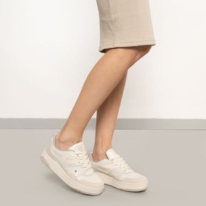 Tênis Via Marte 1977 Plataforma Feminino Bege