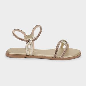 Sandália Infantil Bibi Shine Kids Dourada