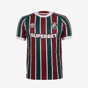 Camisa Umbro Fluminense Of.1 2025 (Jogador S/N) Masculino Vermelho e Verde