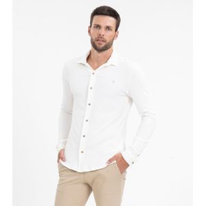 Camisa Manga Longa Moletinho Diametro Masculino Bege