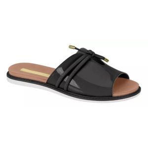 Rasteira Feminina Laço Verniz Moleca Preto
