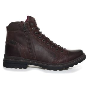 Bota Masculina Cadarço Ziper FreeWay Marrom