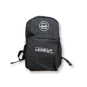 Mochila Risca Preta Emborrachada Unissex