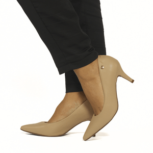 Scarpin Vizzano Bege Basic Feminino