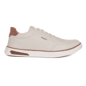 Sapatênis Cazzac Couro Masculino Creme