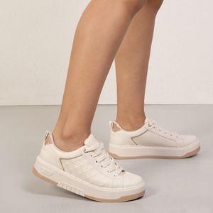 Tênis Feminina Logo Cadarço Via Marte Branco Off