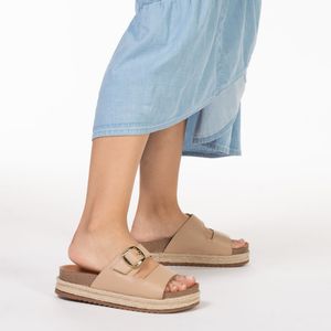 Tamanco Feminino Anabela Tiras Fivela Beira Rio