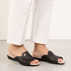 Tamanco Preto Slide Telado Modare Feminino